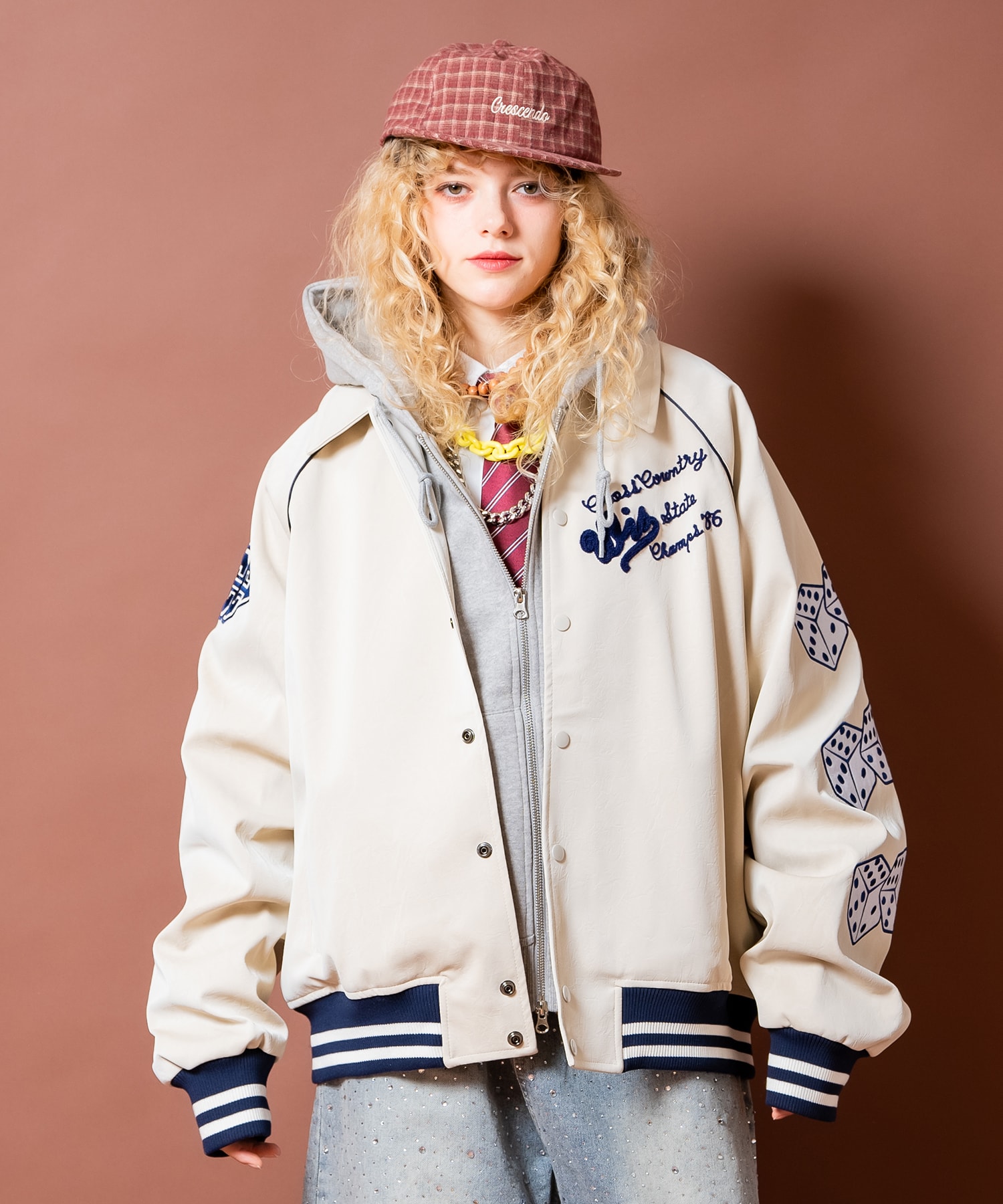 楽天市場】スタジャン 古着（素材（生地・毛糸）合皮・フェイクレザー