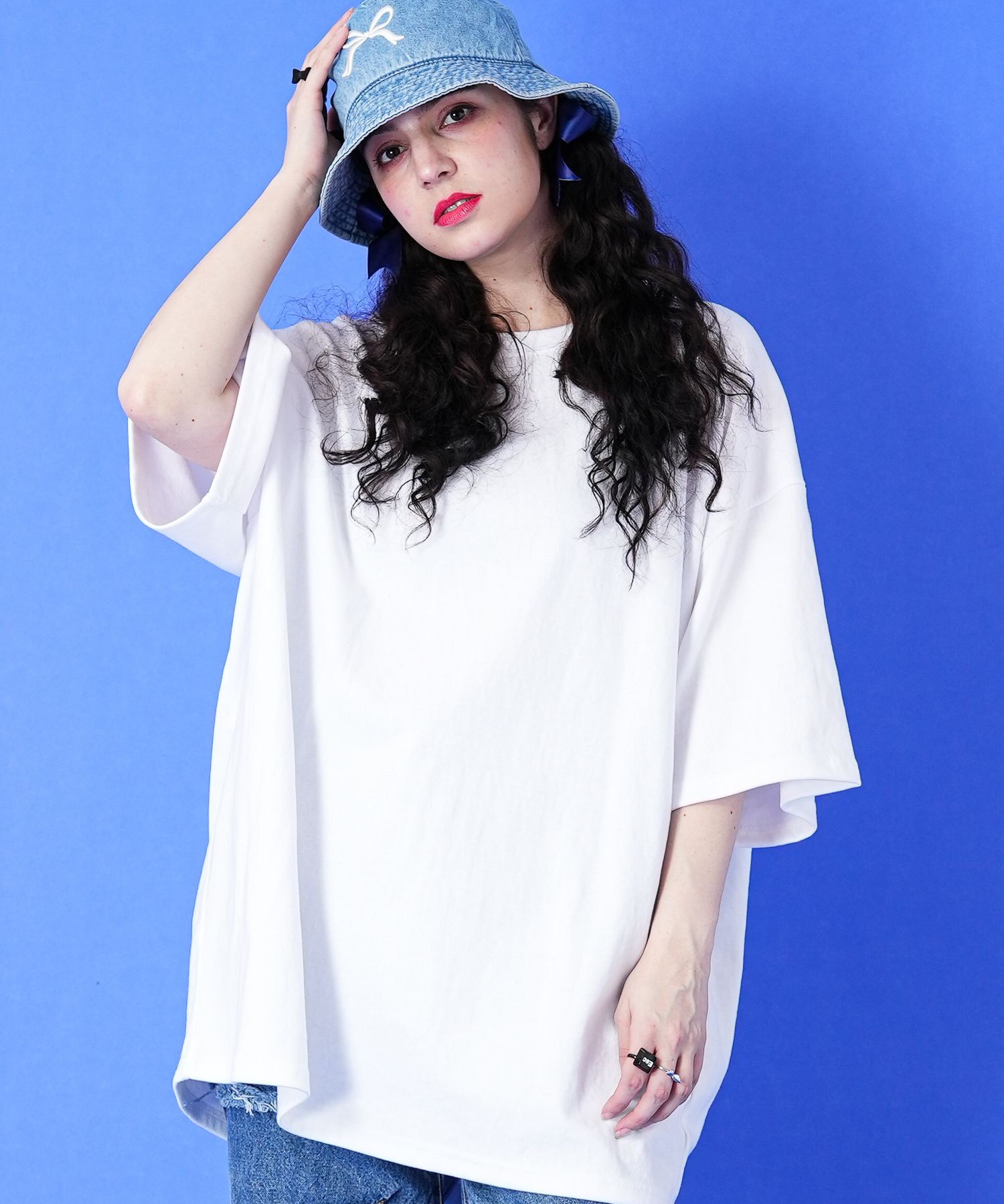 乐天商城 - a.p.o.v. カラーバリエーションビッグポンチTシャツ / スウェット 半袖カットソー オーバーサイズ