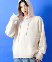 a.p.o.v. -ankoROCK's select- リブダメージ指穴ニットプルオーバーパーカー / メンズ レディース ユニセックス オーバーサイズ クラッシュ フーディー セーター セール バーゲン(4)