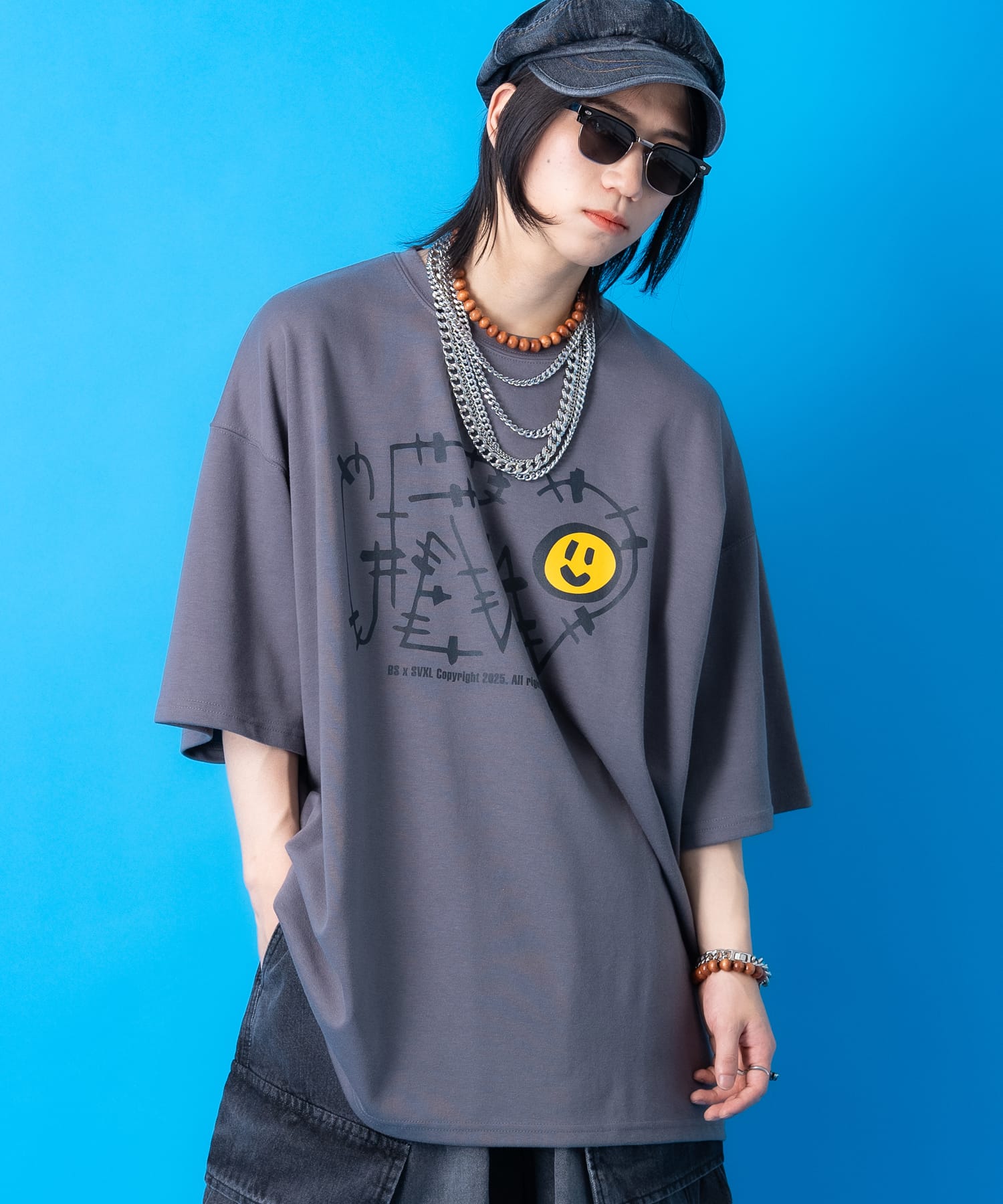 a.p.o.v. -ankoROCK's select- 有刺鉄線ロゴプリントオーバーサイズTシャツ / 半袖 カットソー メンズ ..