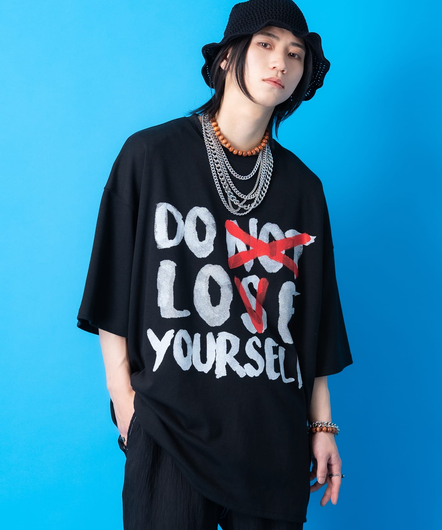 Rakuten - a.p.o.v. メッセージペイントプリントオーバーサイズTシャツ / 半袖 カットソー メンズ レディース ユニセックス ビッグシルエット