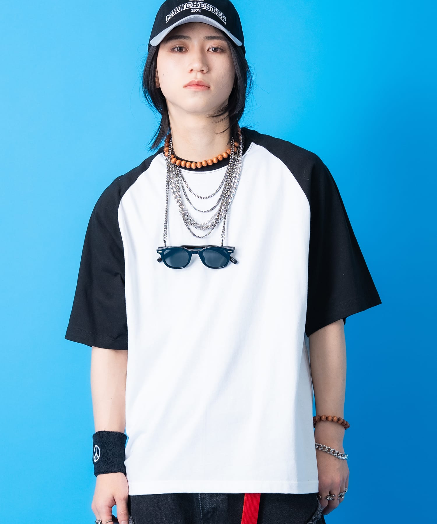 Rakuten - a.p.o.v. オーバーサイズラグランTシャツ / 半袖 カットソー メンズ レディース ユニセックス ツートーン ビッグシルエット 無地 コットン