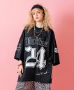 a.p.o.v. -ankoROCK's select- ストリートフォントナンバリングポリジャージーオーバーサイズフットボールシャツ / 半袖 メンズ レディース ユニセックス ユニフォーム(4)