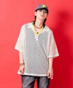 a.p.o.v. -ankoROCK's select- コットンメッシュオーバーサイズオープンカラーポロシャツ / 半袖 メンズ レディース ユニセックス サ...