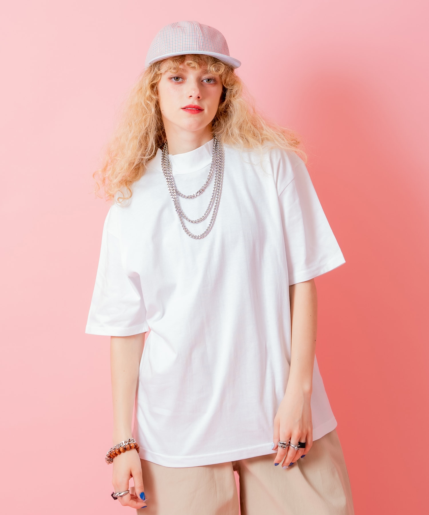 Rakuten - a.p.o.v. モックネックルーズTシャツ / 半袖 カットソー メンズ レディース ユニセックス 無地 シンプル コットン