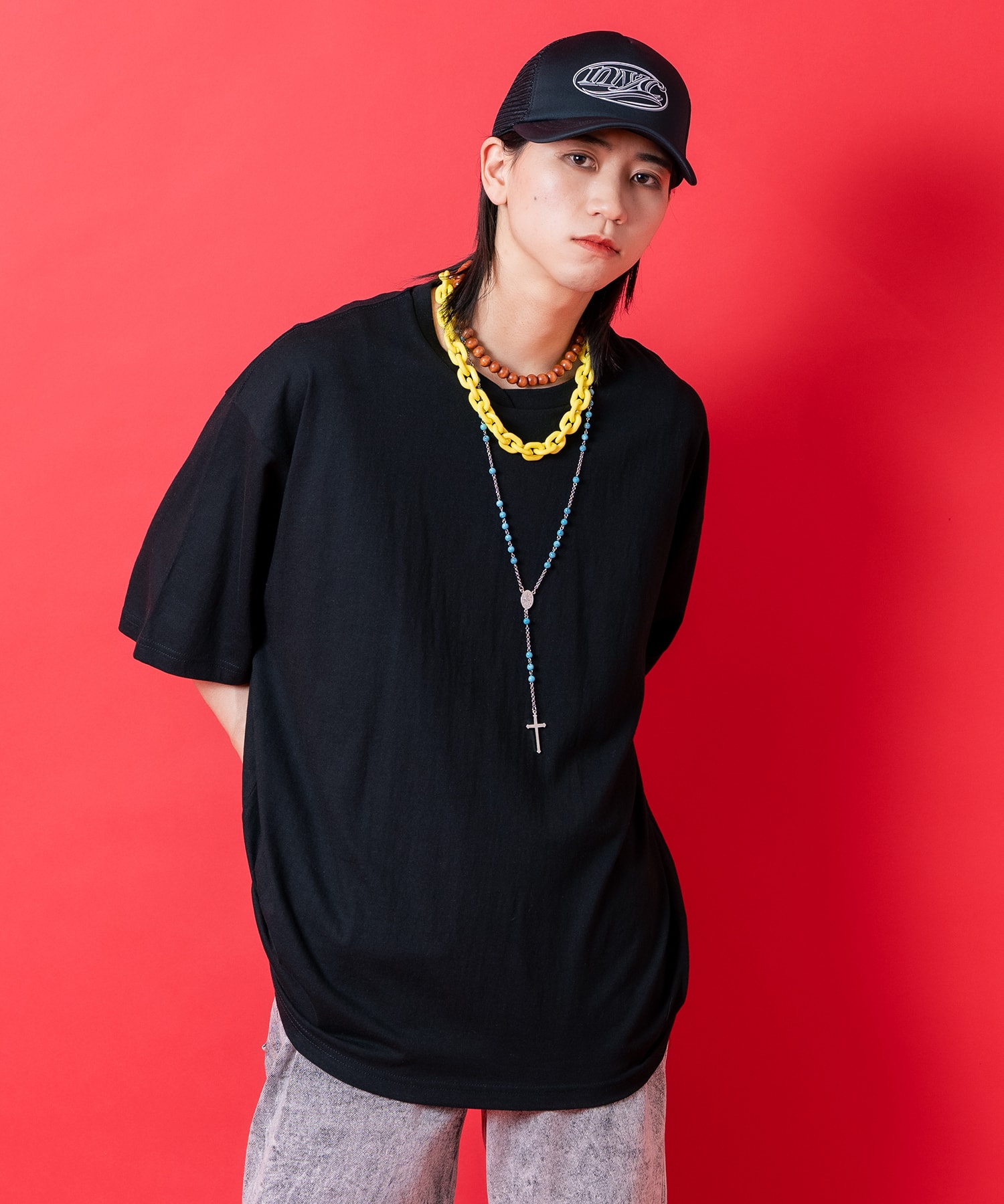 Rakuten - a.p.o.v. クロスネックオーバーサイズTシャツ / 半袖 カットソー メンズ レディース ユニセックス 無地 シンプル コットン