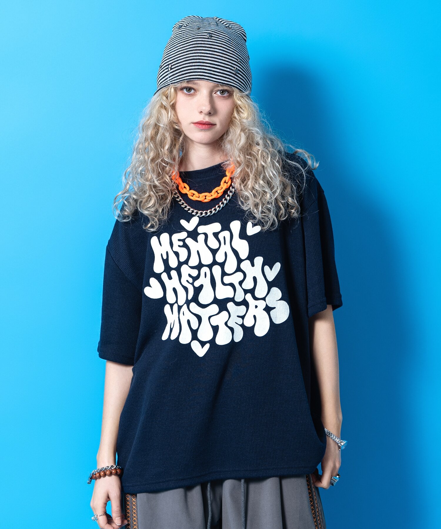 Rakuten - ロゴニットTシャツ / ユニセックス 半袖 カットソー ニットソー
