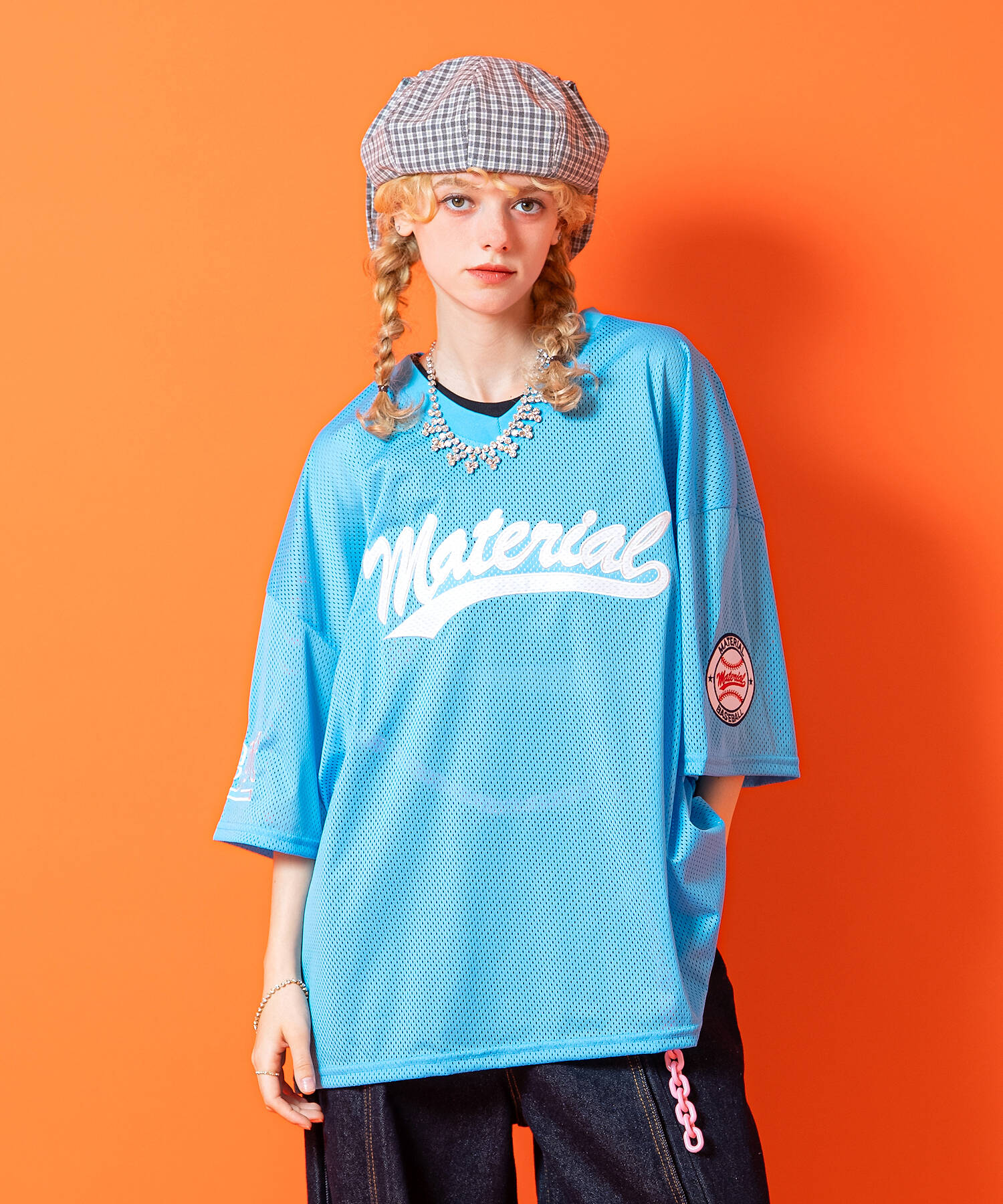 乐天商城 - マテリアルメッシュゲームシャツ / ユニセックス 半袖Tシャツ カットソー