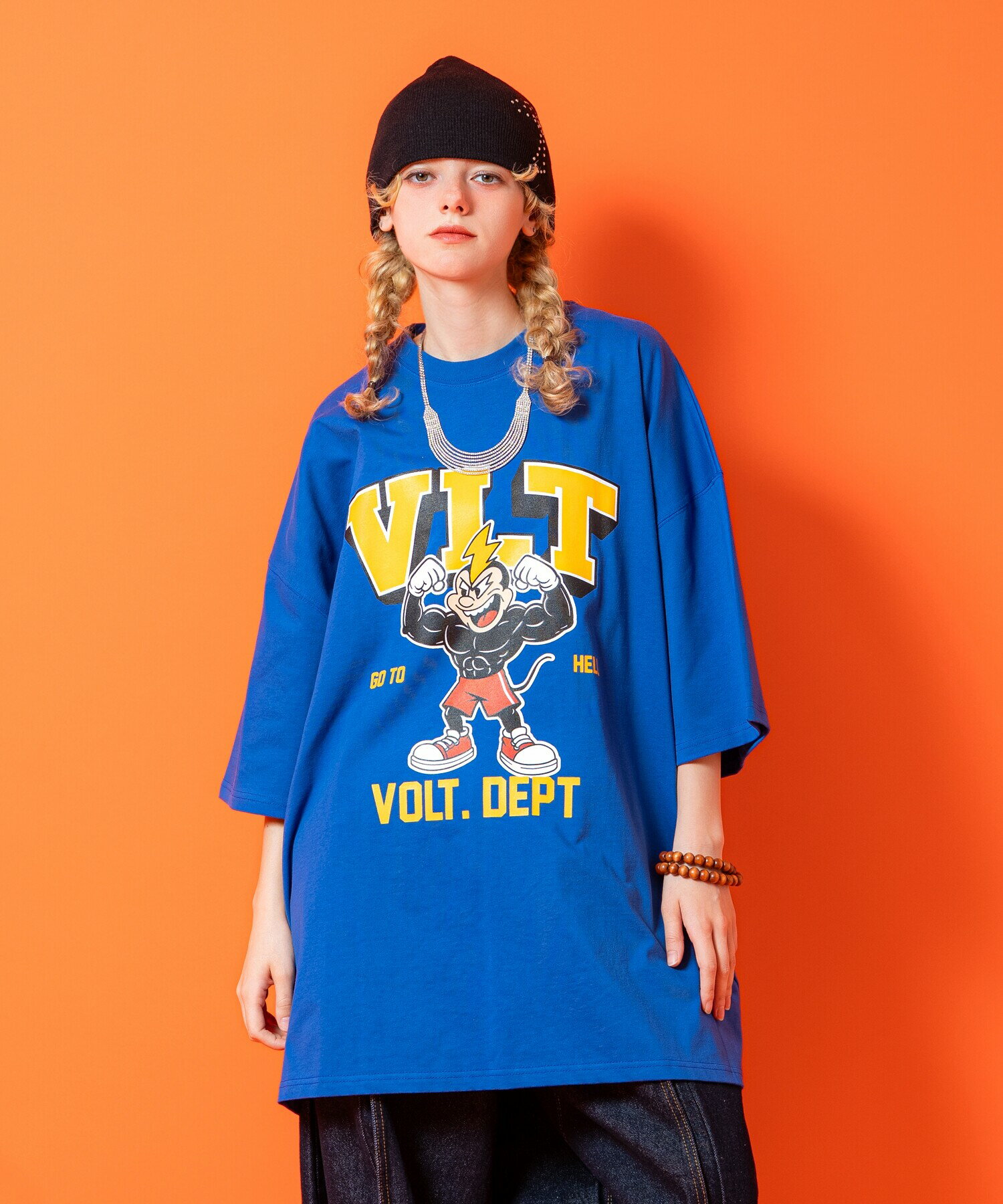 乐天商城 - オーバーサイズマッスルプリントTシャツ / ユニセックス 半袖 カットソー