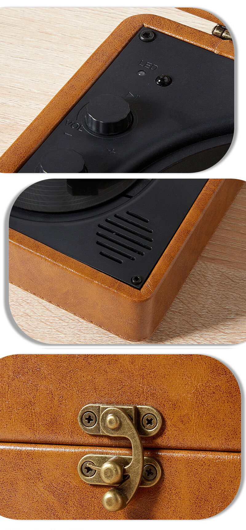 送料無料 bluetoothスピーカー レトロ レコード 復刻スピーカー CDスピーカー ポータブル ビニール レコード レトロ ビンテージ 蓄音機 内蔵ステレオ スピーカーレコード プレーヤー