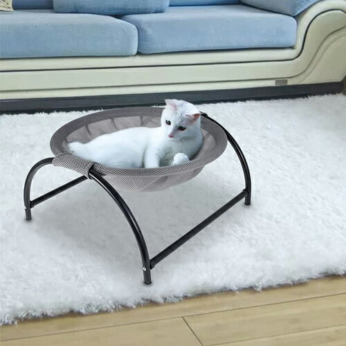 乐天商城 - 猫ベッド 猫ハンモックベッド 犬猫用ベッド 自立式 猫寝床 ネコベッド 猫用品 ペット用品 丸洗い 安定な構造 取り外し可能 通気性 組立簡単 室内 戸外 猫 ハンモック