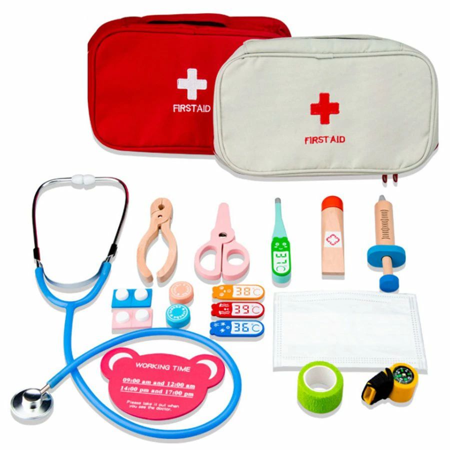 お医者さんごっこ お医者さんセットおもちゃ お医者さんごっこ 15点セット 医療キット玩具 出産祝い 医療キット玩具 ポーチ付 ままごと ごっこ遊び 女の子 男...