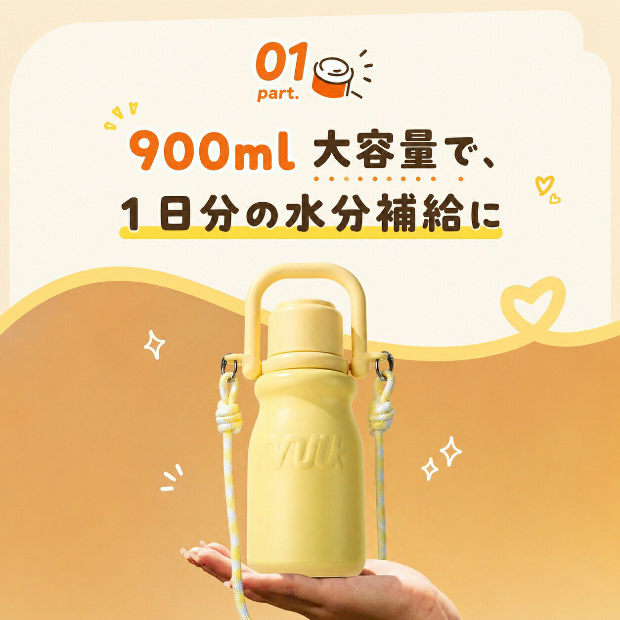 【P5+100円OFF】ストローステンレスボトル 水筒 2WAY仕様 長時間保温 保冷 伸縮ストローで便利 316 ステンレス製 安全 健康 大容量 900ml 外出 オフィス 学校 スポーツ アウトドア 耐酸 耐アルカリ 耐食性 通勤 通学 旅行 anlike-10039862 安らいくショップ サンプル画像2