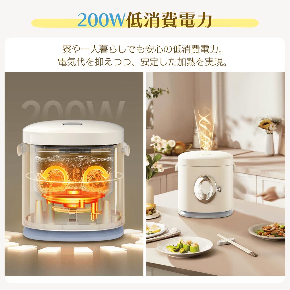 3L 電子炊飯器 多機能 蒸し器付き 一人暮らし 2人暮らし 一人前 無駄なし 自動保温...
