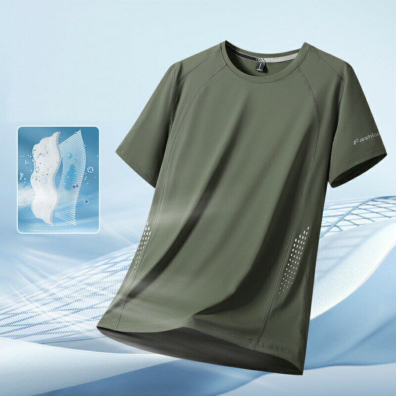 ひんやり 接触冷感 スポーツウェア クイックドライ Tシャツ 涼しい クールTシャツ ...