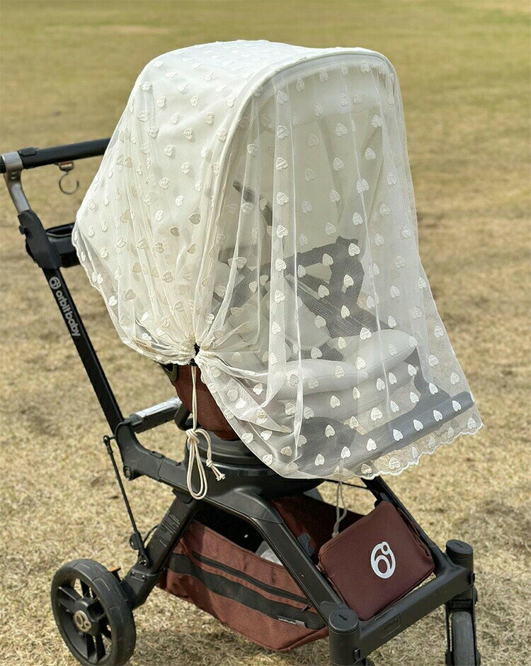 ベビーカー 蚊帳 日よけカバー 防蚊対策 防虫 汎用型 ベビーカー用虫よけネット 360°カバー 日よけ 風よけ 通気性 カバー 取り付け簡単 日除け 虫除け 蚊帳 ベビーカーサンシェード メッシュ 取付簡単 暑さ対策 お出かけ 手洗い 2