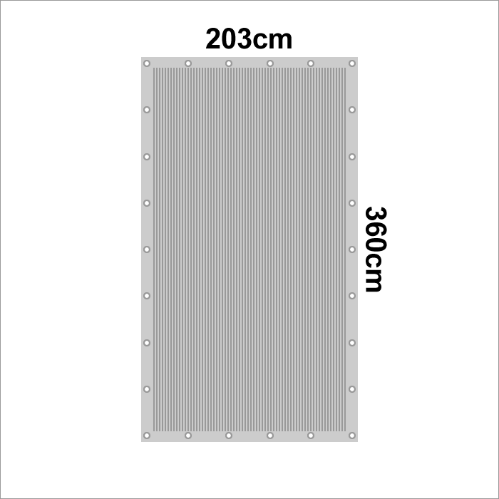 日よけ《遮光率97%》アルミ すだれ【完成品】四方ハトメタイプ FH5 巾203cm×丈360cm ハトメ6×9 国産 日本製（日除け サンシェード シェード 遮光ネット 遮熱 UVカット オーニング ダイオ化成 アルミ 簾 よしず 暑さ対策 西日対策）【送料無料】