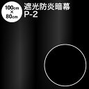 暗幕 生地【カット済】アンマクヤオリジナル ポリエステル暗幕 P-2 100cm×80cm 遮光1級 防炎（あんまく 遮光布 遮光生地 遮光カーテン 防炎カーテン 暗幕カーテン Web会議 撮影用 背景）【メール便 送料無料】《防炎等級(イ)》