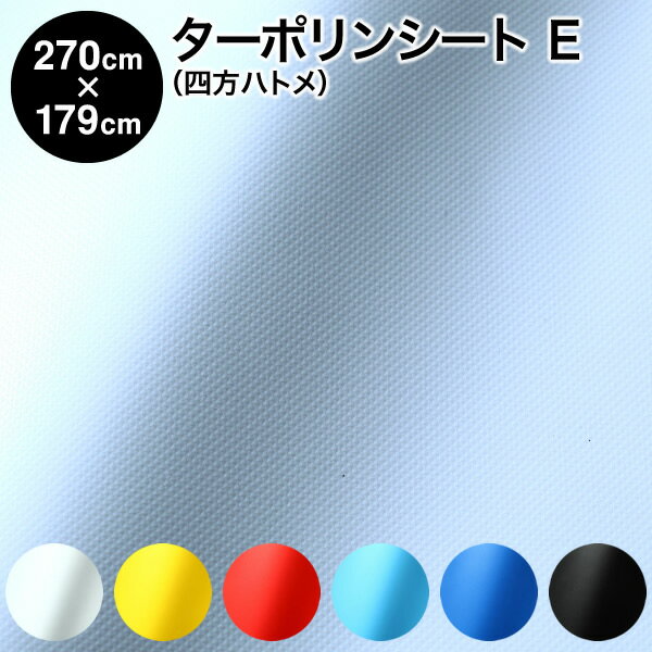 【完成品】カラーターポリンシート 四方ハトメタイプ 巾270cm×179cm ハトメ8×6 生地E：ワンナップターポリン2類 定番6色 防炎 （間仕切り 温室 防寒 雨よけ 風よけ 断熱シート 断熱カーテン 花粉よけ 窓 規格品 暑さ対策 寒さ対策 防暑 省エネ）【防災】【送料無料】