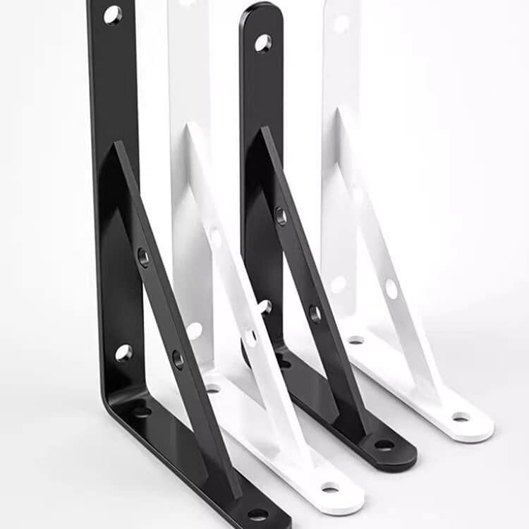 道大商店の金具 ウォールシェルフ 棚 玄関 ブラケット ネジ付 2個セット L型 DIY ブラケット 壁 取り付け 受け アイアン 風 フレーム スチール ディスプレイラック 壁面収納 本棚 棚受け金具 飾り棚 送料無料 送料無料｜アングル3