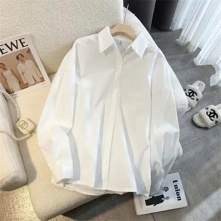 制服 yシャツ カッターシャツ ワイシャツ ブラウス オフィスカジュアル レディース 事務服 フォーマル オフィス 制服 長袖 おしゃれ シャツ 柄 白 ビジネス 大きいサイズ スーツ オフィス anmichi-10007142 道大商店 サンプル画像3