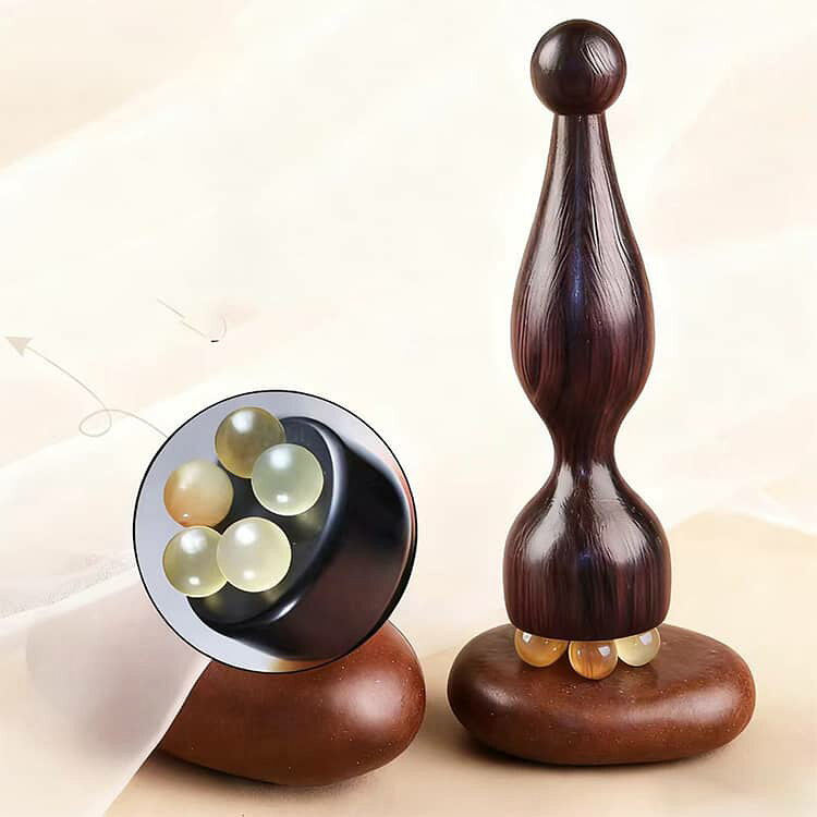 美顔器 目元ケア フェイスケア 経絡 小顔 フェイスローラー 目元美容 美顔器 蓮モチーフ スキンケア マッサージ棒 耳ツボ 表情筋 軽量 コンパクト むくみケア ほぐす 引き上げ 美容ケア 外出先 オフィス 蓮の実 anmichi-10007707 道大商店 サンプル画像2