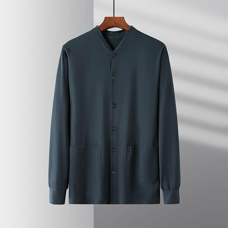 秋冬 60代 メンズ 90代 服 前開き 入院 長袖tシャツ 長袖 カットソー生地 カーディガン シニアファッション 介護 敬老の日 プレゼント ギフト おじいちゃん トップス 羽織り 男性 紳士 シニア 70代 綿100％ 80代 高齢者 お年寄り ルームウェア 部屋着 春 秋 anmichi-10009627 道大商店 サンプル画像2