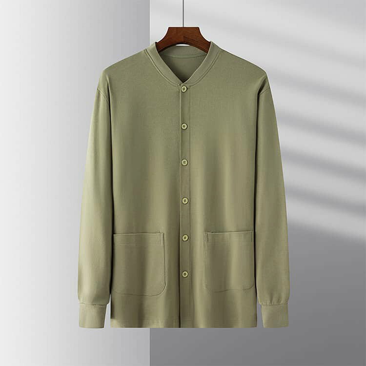 秋冬 60代 メンズ 90代 服 前開き 入院 長袖tシャツ 長袖 カットソー生地 カーディガン シニアファッション 介護 敬老の日 プレゼント ギフト おじいちゃん トップス 羽織り 男性 紳士 シニア 70代 綿100％ 80代 高齢者 お年寄り ルームウェア 部屋着 春 秋 anmichi-10009627 道大商店 サンプル画像3