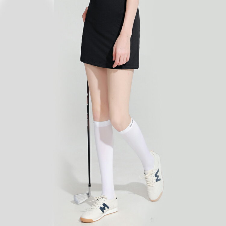 送料無料 ゴルフ ハイソックス ニーハイソックス ゴルフソックス レディース 美脚 薄い 春夏秋用 靴下 ホワイト 白 ブラック 黒 段階着圧 ゴルフウェア アウトドア スポーツ ストッキング 通気性 滑り止め 紫外線対策 UVカット