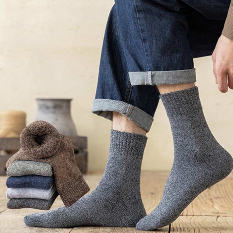 靴下 メンズ レディース あったか ソックス 5足セット冷え症 暖かい 24.5-26cm や...
