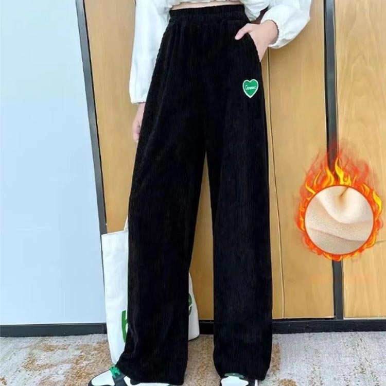 パンツ 子供 コーデュロイパンツ あったかい ジュニア シンプル ロングパンツ ハイウエスト 暖かい 長ズボン 裏起毛 無地 春 秋 冬 子供服 ワイドパンツ 防寒 長ズボン 男の子 あったか 女の子 大きいサイズ 秋冬 キッズ 子ども服 コーデュロイ