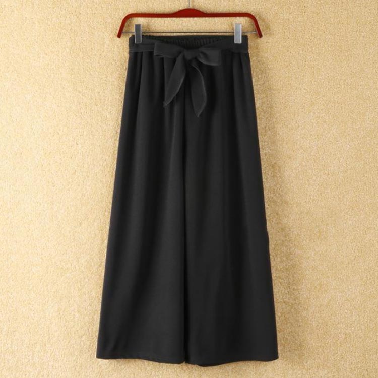 ウエストリボンベルト ウエストリボン 前垂らし ワイドパンツ タック入り ロング丈...