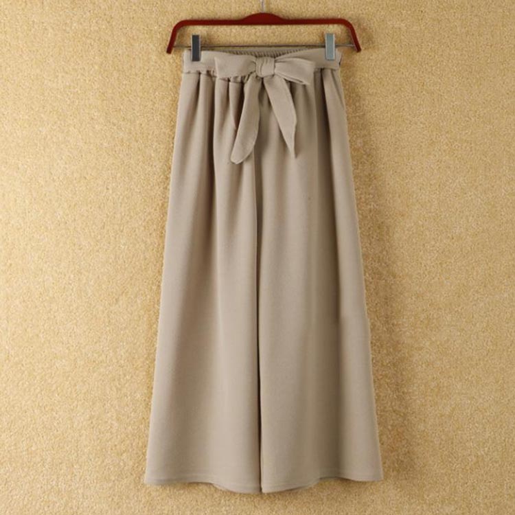 ウエストリボンベルト ウエストリボン 前垂らし ワイドパンツ タック入り ロング丈...