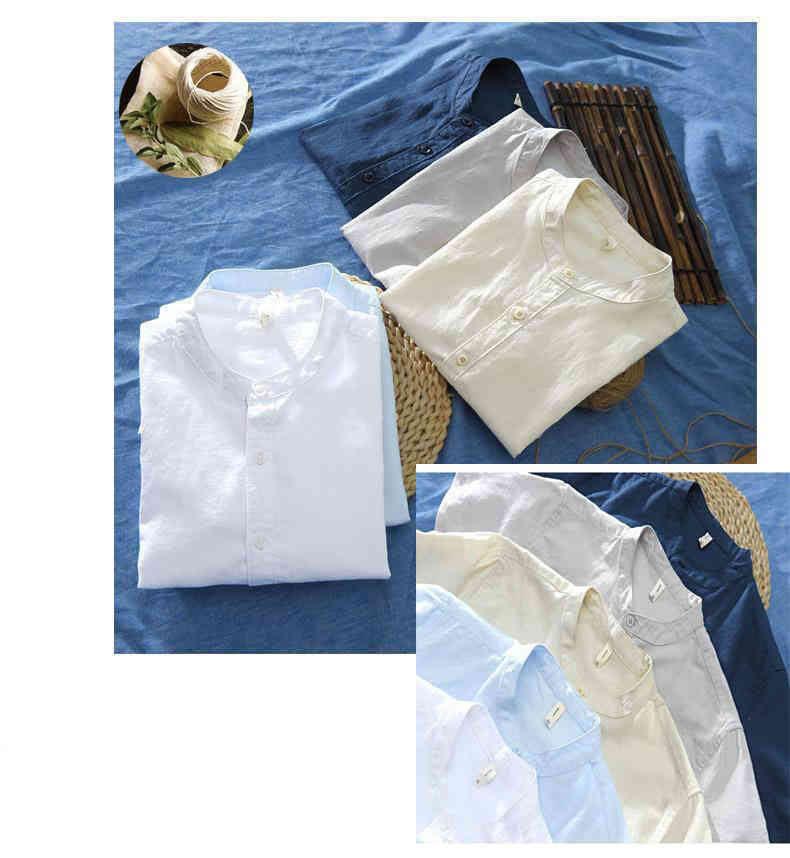 サイズ M L XL 2XL 3XL 4XL サイズについての説明 【M】お勧め体重45-52.5kg/着丈:38cm 肩幅:41cm 袖丈:20cm バスト:96cm ウエスト92cm 裾回り:96cm【L】お勧め体重52.5-60kg/着丈:39cm 肩幅:43cm 袖丈:21cm バスト:100cm ウエスト96cm 裾回り:100cm【XL】お勧め体重60-67.5kg/着丈:70cm 肩幅:45cm 袖丈:22cm バスト:104cm ウエスト100cm 裾回り:104cm【2XL】お勧め体重67.5-75kg/着丈:71cm 肩幅:47cm 袖丈:23cm バスト:108cm ウエスト104cm 裾回り:108cm【3XL】お勧め体重75-82.5kg/着丈:72cm 肩幅:49cm 袖丈:24cm バスト:112cm ウエスト108cm 裾回り:112cm【4XL】お勧め体重82.5-90kg/着丈:73cm 肩幅:51cm 袖丈:26cm バスト:116cm ウエスト112cm 裾回り:114cm※上記サイズは平置き実寸になります。サイズ表の実寸法は商品によって1-3cm程度の誤差がある場合がございます。 素材 綿、麻 色 ホワイト ブルー ネイビー グレー カーキ 備考 ●サイズ詳細等の測り方はスタッフ間で統一、徹底はしておりますが、実寸は商品によって若干の誤差(1cm〜3cm )がある場合がございますので、予めご了承ください。 ●商品の色は、撮影時の光や、お客様のモニターの色具合などにより、実際の商品と異なる場合がございます。あらかじめ、ご了承ください。 ●製品によっては、生地の特性上、洗濯時に縮む場合がございますので洗濯時はご注意下さいませ。 ▼色味の強い製品によっては他の衣類などに色移りする場合もございますので、速やかに（脱水、乾燥等）するようにお願いいたします。 ▼生地によっては摩擦や汗、雨などで濡れた時は、他の製品に移染する恐れがございますので、着用の際はご注意下さい。 ▼生地の特性上、やや匂いが強く感じられるものもございます。数日のご使用や陰干しなどで気になる匂いはほとんど感じられなくなります。