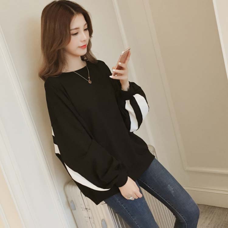 トップス 体型カバー パーカー トレーナー カットソー 長袖 レディース パーカー 薄手 切り替え ゆったり 秋服 丸首 カッコイイ 春物 カジュアル お洒落