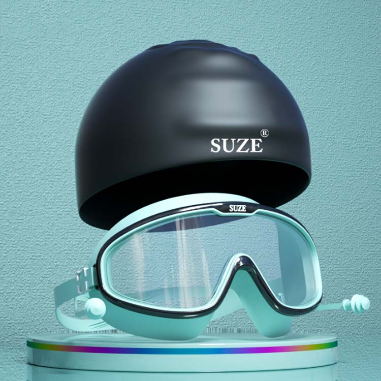 水泳ミラー 水泳 ゴーグル UVカット スイミングキャップ付き 2点セット 大人用 水泳装置 ジム 透明レンズ 水中メガネ プール メンズ 大きなフレーム フィットネス 海水浴 オシャレ レディース 水泳 ビーチグッズ 競泳用 水泳 男女兼用 男性 女性