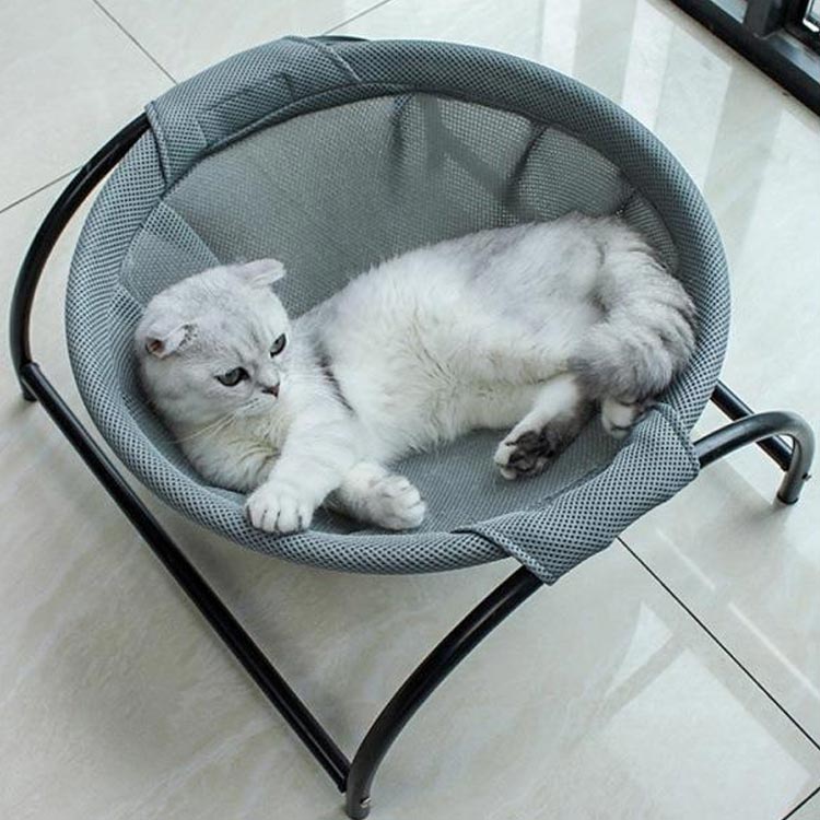 道大商店の猫 組立簡単 ペット キャンプ 小型犬 メッシュ 猫寝床 猫ベッド お昼寝 猫 洗える 猫 夏用 通気性 ペットハンモック ペットベッド ネコベッド 猫用品 室内 猫用ハウス｜アングル2