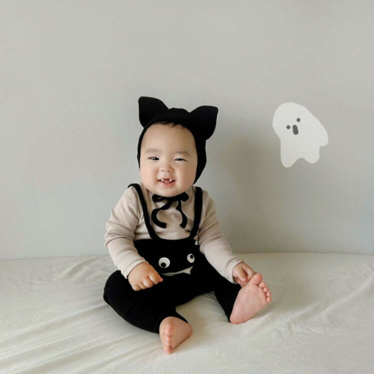 かぼちゃ サロペット ハロウィン 衣装 仮装 ベビー服 帽子付き 仮装 赤ちゃん服 ロンパース ベビー ロンパース カバーオール コスチューム パンプキン コウモリ おばけ 幽霊 鬼 なりきり 変身 写真撮影 記念写真 男の子 女の子 かわいい