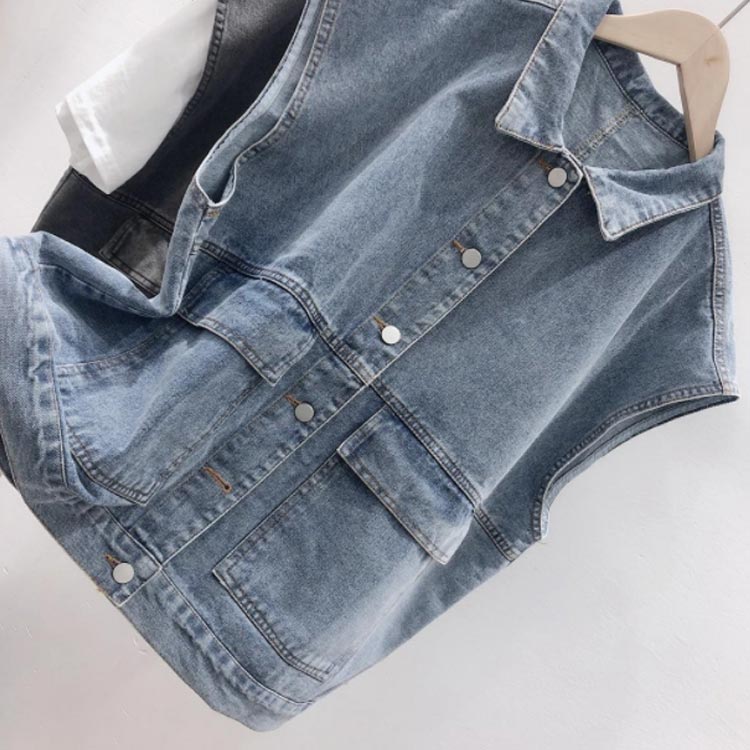 ビッグシルエット デニム ベスト デニムジャケット ノースリーブ メンズ レディース ベスト アウター 春 秋 アウター カジュアル 通学 カジュアルジャケット BF系 カップル S M L XL 2XL
