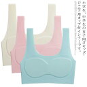 カップ付き ハーフトップ キッズ 女の子 シームレス 無縫製 ブラジャー 接触冷感 キッズブラジャー ハーフトップブラジャー 小学生 中学生 ジュニア インナー 下着 シンプル 無地 ノンワイヤー パッド付 インナー スポーツブラジャー 子供用ブラジャー 単品 送料無料