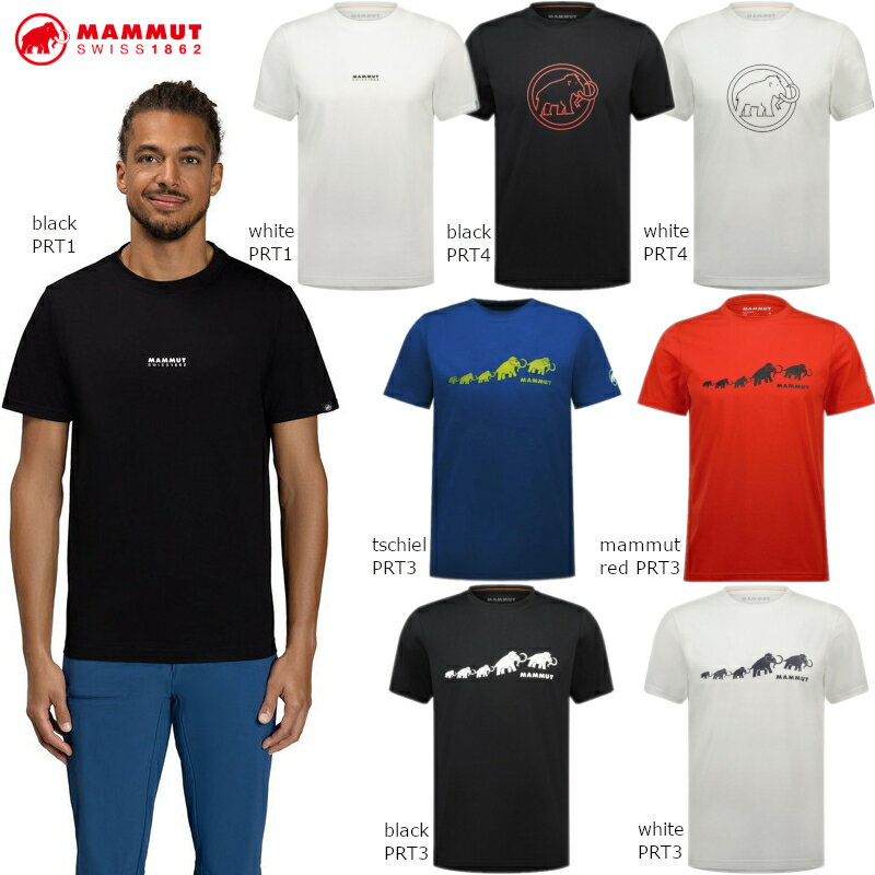 マムート Tシャツ 半袖 メンズ MAMMUT ドライ 速乾 UVケア ロゴプリント Tシャツ QD Logo Print T-Shirt AF Men 1017-02012 アウトドア トレッキング サイズS〜XXL 2026春夏新作 正規品 送料無料(ネコポス便)