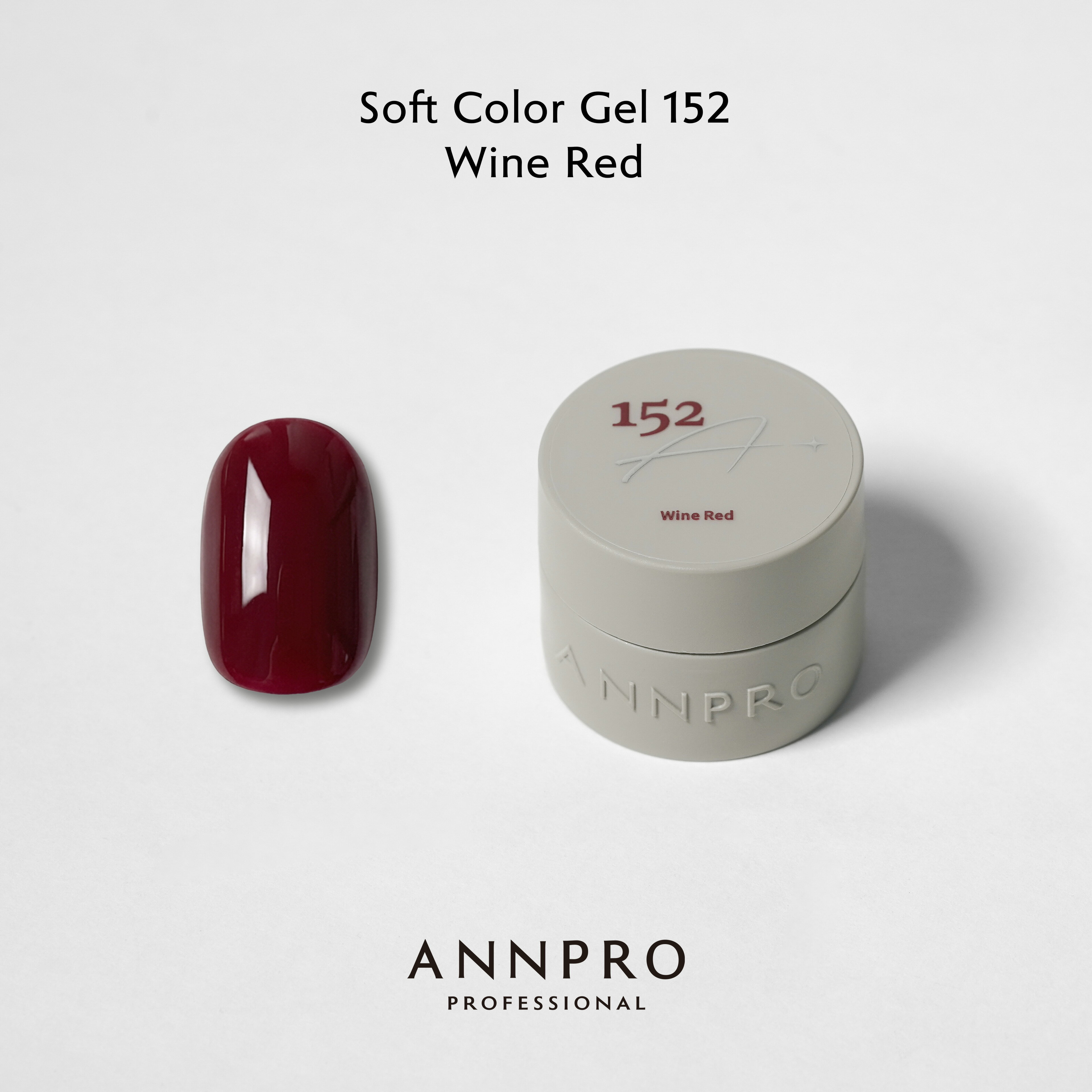 ANNPRO【公式】ソフトカラージェル152 ワインレッド Wine Red