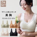 【1枚1,440円】2枚セット ナイトブラ 昼夜兼用 育乳 バストケア 妊娠 授乳ブラ ノンワイヤーブラ 大きいサイズ 夜用 補正 安眠 シームレスブラ ストレ...