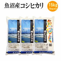 魚沼産コシヒカリ 令和5年産 魚沼産コシヒカリ15kg(5kgx3袋)【送料無料※北海道・四国・九州・沖縄を除く】お中元 お歳暮 ギフト