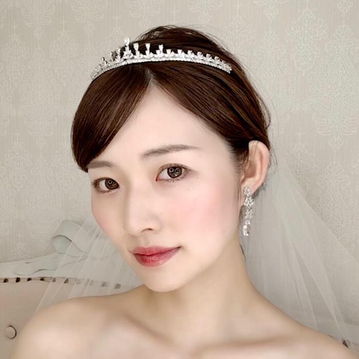 【繊細な雰囲気のクラウンタイプティアラ】【大人っぽ低めティアラ】ティアラ ウエデイング パールティアラ ジルコニア　結婚式 ウエディングパール 海外挙式 パーティー ブライダル tiara　ティアラ　　ウエディングティアラ TT03