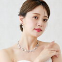 ジルコニア ネックレスセット 結婚式アクセサリー ウエディングドレス ネックレス 結婚式 ネックレス ウエディングネックレス ブライダルネックレス ラインスト...