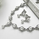 ドレス 二次会 花嫁ウエディングドレスミニ結婚式アクセサリー ウエディングネックレス ブライダルネックレス ラインストーンネックレス パーティー結婚式ドレス チ...