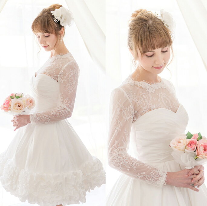 【最終処分セール】【返品・交換不可】【店舗での試着不可】 ウエディングドレス ミニ 花嫁