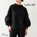 【ポイント10倍対象!6/6まで延長!】LalliaMu ラリアムー チュールドットスリーブプルオーバー │ プルオーバー チュール ドット モード クール おしゃれ 暖かい 防寒 軽量 レディース 黒 ベージュ