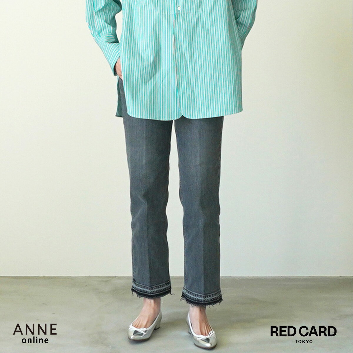 【ポイント10倍&10%offクーポン】 REDCARD レッドカード Funk│ センタープレスストレート ストレート センタープレス ストレッチデニム 美脚 脚長効果 レディース デニム ファンク